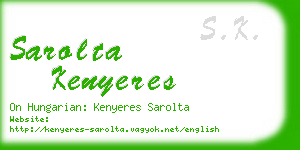 sarolta kenyeres business card